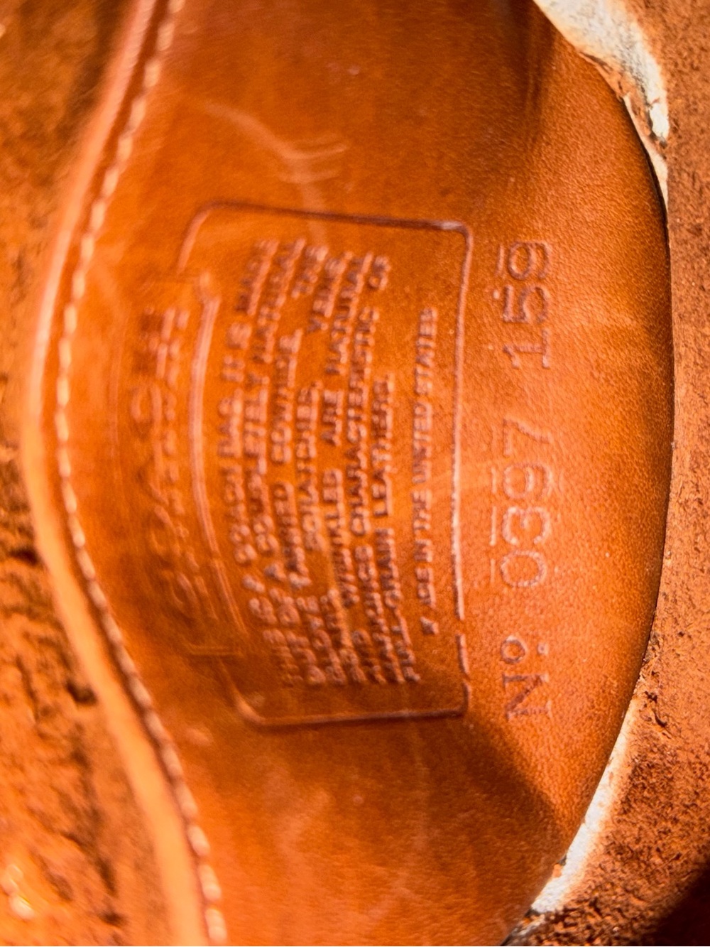 AS IS Vintage Coach Brown Leather Crossbody Belt Bag - Picture 6 of 11